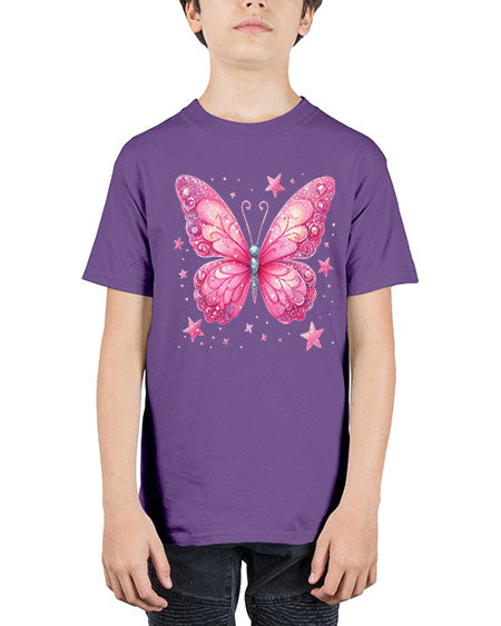 glitter butterfly 16# - butterfly - Youth Tee Unisex