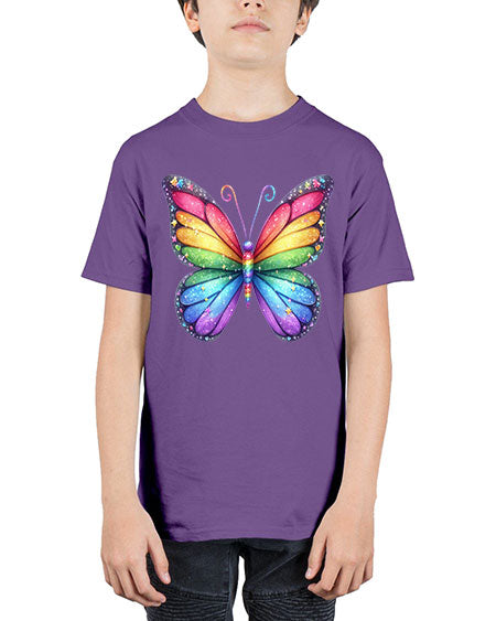 glitter butterfly 19# - butterfly - Youth Tee Unisex