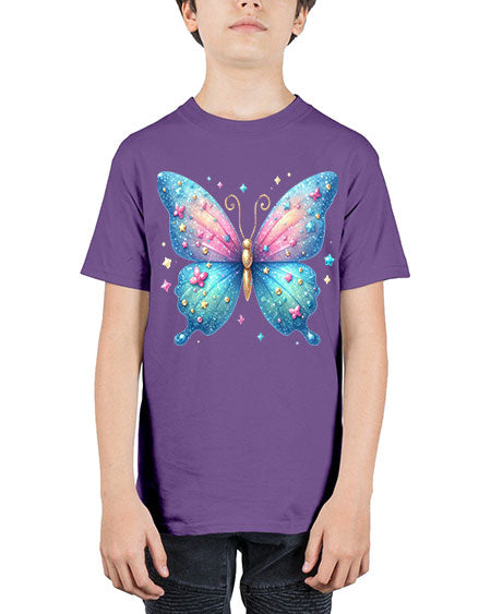 glitter butterfly 2# - butterfly - Youth Tee Unisex