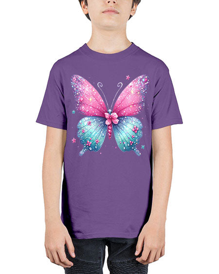 glitter butterfly 7# - butterfly - Youth Tee Unisex