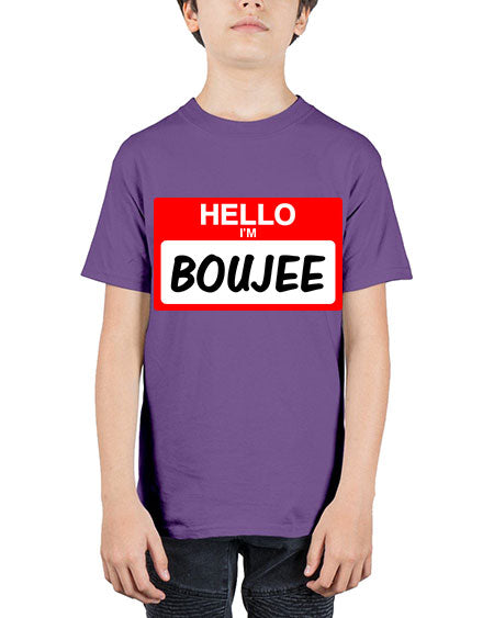 hello im boujee 131# - black words and phrases - Youth Tee Unisex