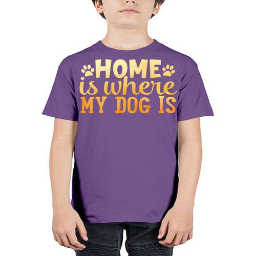 home is where my dog is 150# - dogs - Youth Tee Unisex