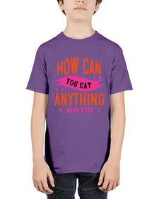 how can you eat anything with eyes 1064# - vegan - Youth Tee Unisex