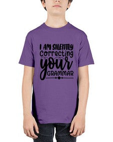 i am silently correcting your grammar 29# - sarcastic - Youth Tee Unisex