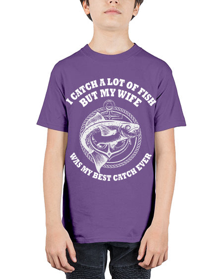 i catch a lot of fish 85# - shark-fish - Youth Tee Unisex
