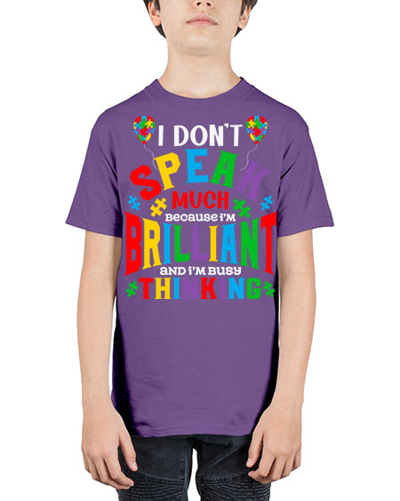 i dont speak much autism 91# - autism - Youth Tee Unisex