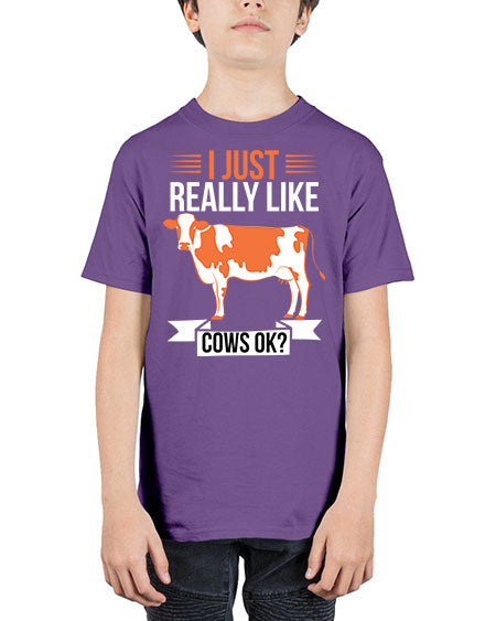 i just really like cows ok Style 3# - cow - Youth Tee Unisex