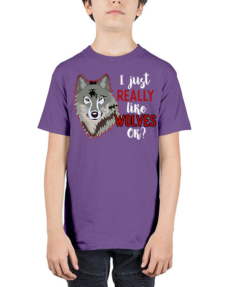 i just really like wolves - wolf - Youth Tee Unisex