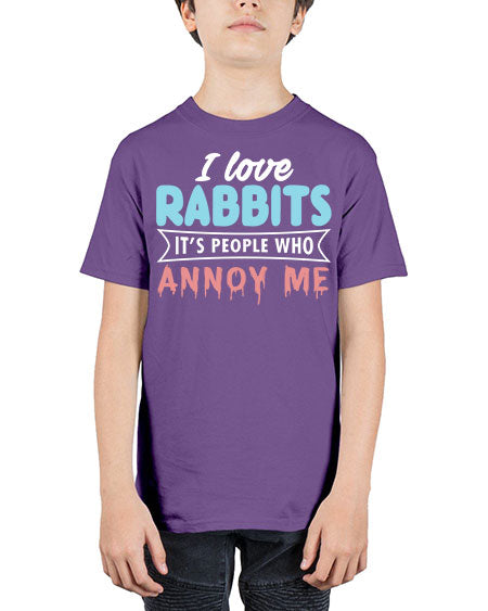 i love rabbits its people who annoy me - rabbit - Youth Tee Unisex