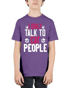 i only talk to cat people Style 58# - cats - Youth Tee Unisex
