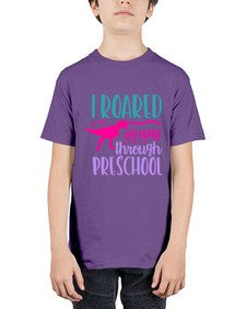 i roared my way through preschool 375# - prek headstart - Youth Tee Unisex