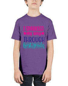 i sparkled my way through first grade 377# - first grade - Youth Tee Unisex