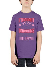 i thought unicorns were more fluffy 193# - unicorn - Youth Tee Unisex