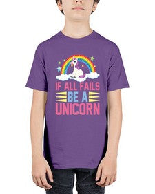 if all fails be a unicorn 218# - unicorn - Youth Tee Unisex