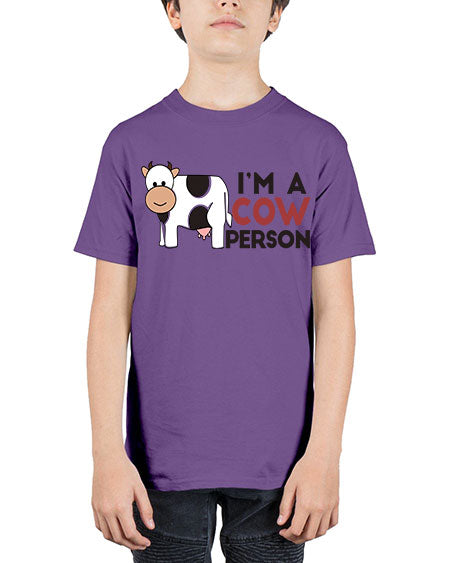 im a cow person - cow - Youth Tee Unisex