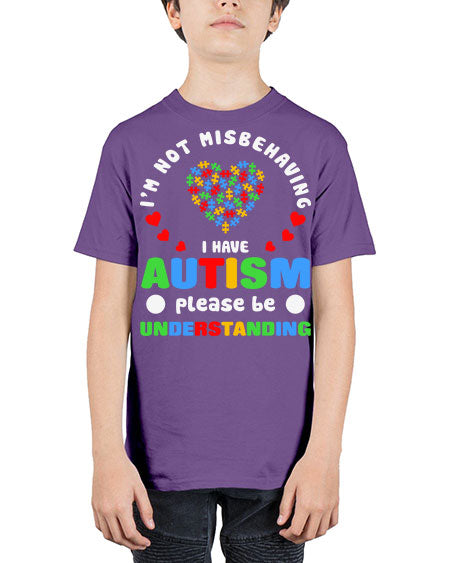 im not misbehaving i have 95# - autism - Youth Tee Unisex