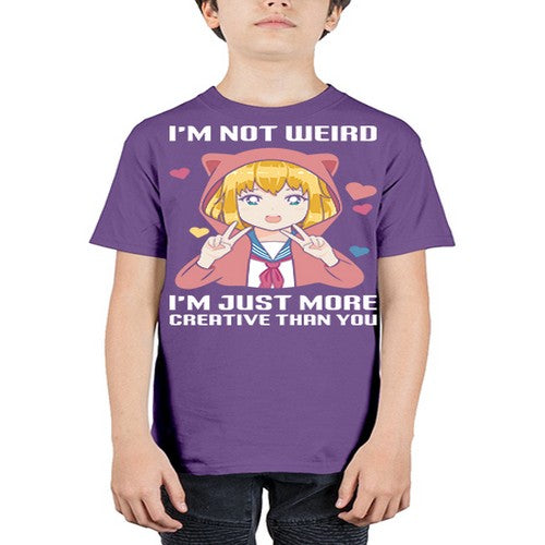 im not wierd im just more creative than you248# - anime - Youth Tee Unisex