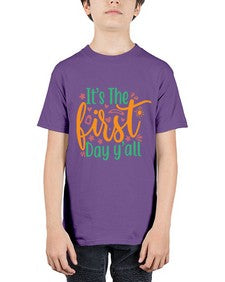 its the first day yall 395# - last day of school - Youth Tee Unisex