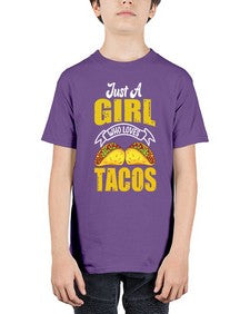 just a girl who loves tacos 1254# - tacos - Youth Tee Unisex