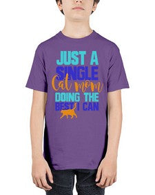 just a single cat mom doing the best i can - cats - Youth Tee Unisex