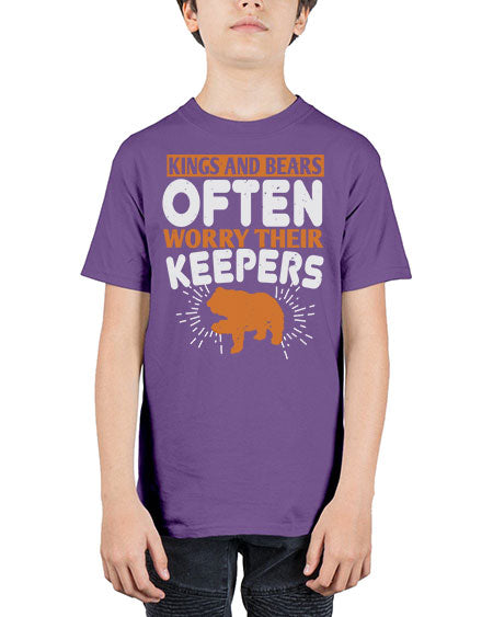 kings and bears often worry their keepers 165# - bears - animals - Youth Tee Unisex