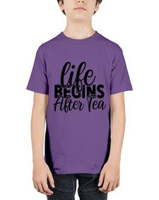 life begins after tea 1297# - tea - Youth Tee Unisex