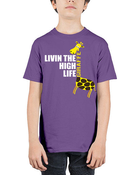 living the high life giraffe - giraffee - Youth Tee Unisex