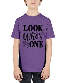 look whos one 262# - unicorn - Youth Tee Unisex