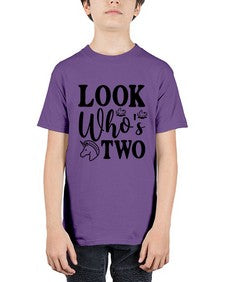 look whos two 267# - unicorn - Youth Tee Unisex