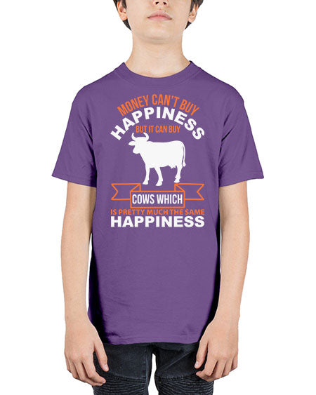 money can’t buy happiness but it can buy cows which is pretty much the same happiness Style 1# - cow - Youth Tee Unisex