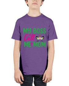 my boss call me mom 311# - unicorn - Youth Tee Unisex