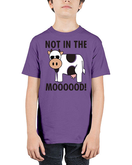 not in the mooood  - cow - Youth Tee Unisex