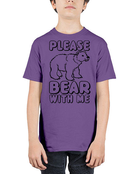 please bear with me 231# - bears - animals - Youth Tee Unisex