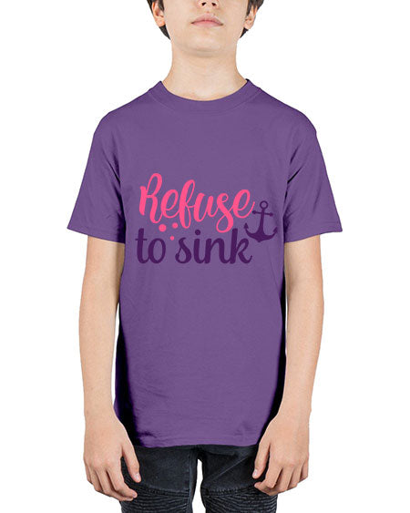 refuse to sink Style 4# - breast cancer - Youth Tee Unisex