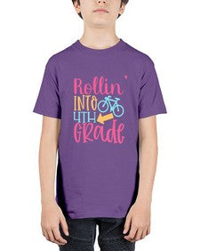 rollin into fourth grade 777# - fourth grade - Youth Tee Unisex