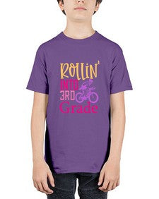rollin into third grade 782# - third grade - Youth Tee Unisex
