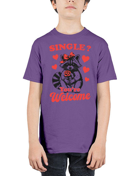 single youre welcome 55# - raccoon - Youth Tee Unisex