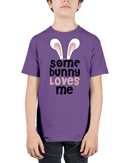 some bunny loves me - rabbit - Youth Tee Unisex