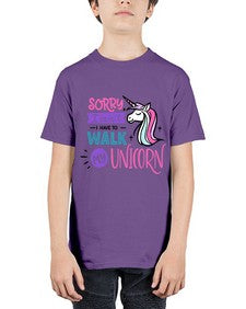 sorry i cant i have to walk my unicorn 407# - unicorn - Youth Tee Unisex