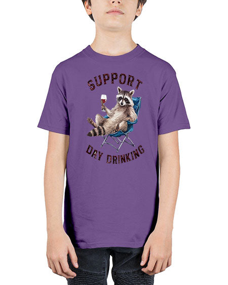 support day drinking 67# - raccoon - Youth Tee Unisex