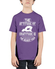 the attitude of gratitude is the highest yoga  544# - yoga - Youth Tee Unisex
