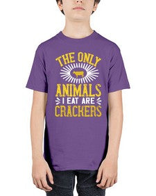 the only animals i eat are crackers 418# - vegan - Youth Tee Unisex