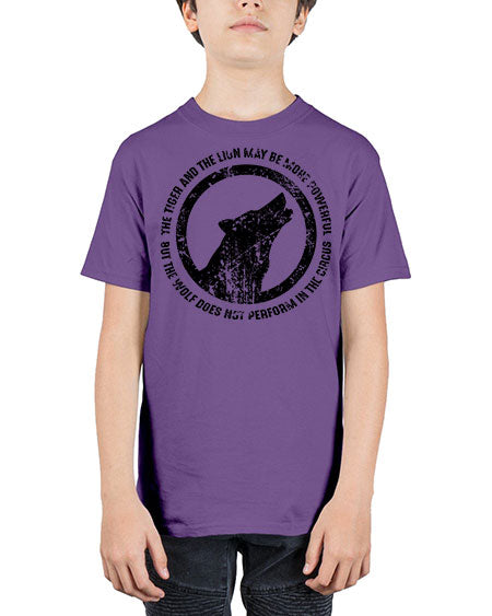the tiger and the lion may be more powerful - wolf - Youth Tee Unisex