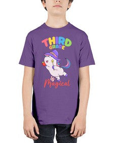 third Grade is Magical Unicorn 962# - third grade - Youth Tee Unisex
