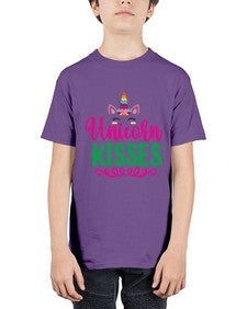 unicorn kisses 468# - unicorn - Youth Tee Unisex