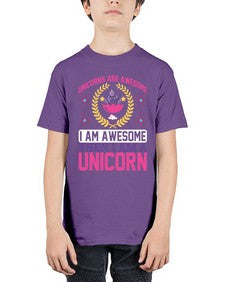 unicorns are awesome i am awesome then i am a unicorn 518# - unicorn - Youth Tee Unisex