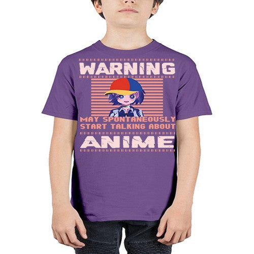 warning may spontaneously start talking about anime287# - anime - Youth Tee Unisex