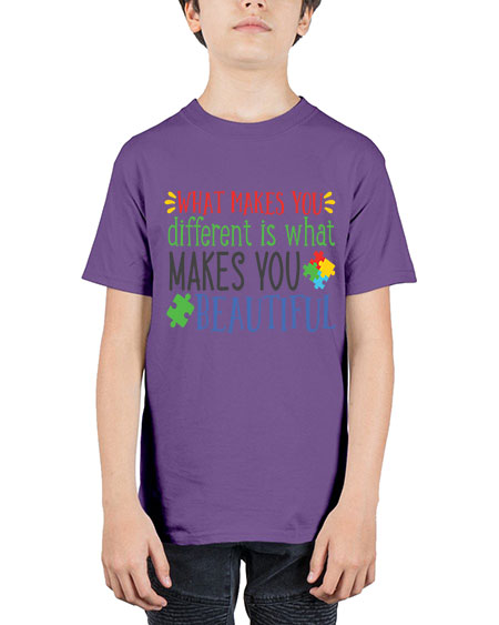 what makes you different is what makes you beautiful Style 3# - autism - Youth Tee Unisex