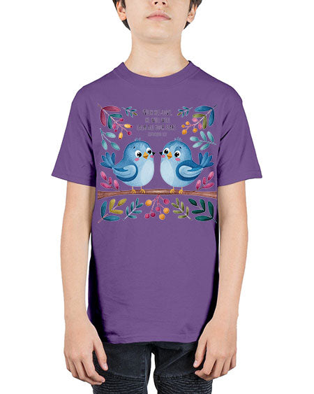 with his love, he will calm all your fears 83# - birds - Youth Tee Unisex