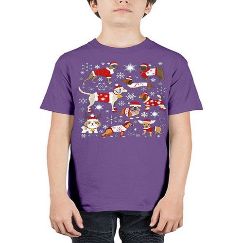 x mas dogs shirt 248# - dogs - Youth Tee Unisex